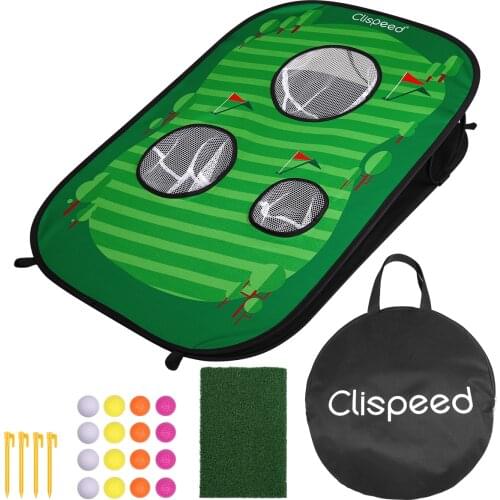 Clispeed Foldable Chipping Net Cornhole Game Set Golfing Target Net for Indoor Outdoor Practice Training