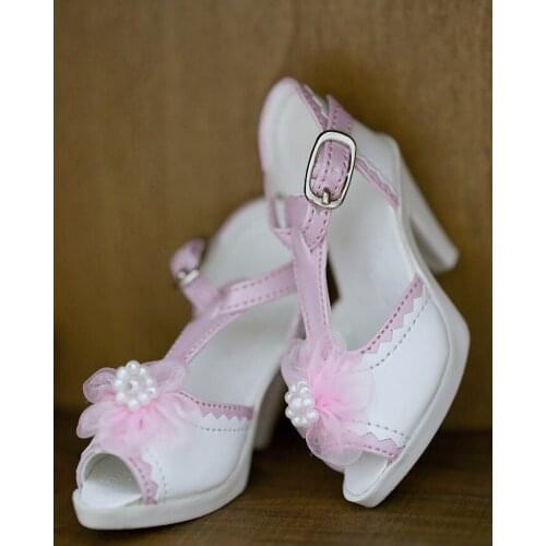 N01-X057 children handmade toy 1/3 1/4 Doll Accessories BJD/SD doll Beaded high heels shoes 1pair