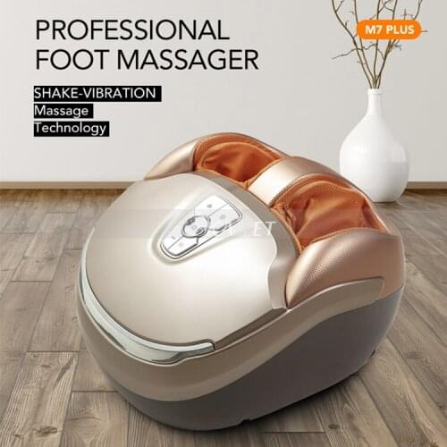 Electric Foot Massager Vibration Massage Air Pressure Machine Heating Roller Shiatsu Kneading Massage Device