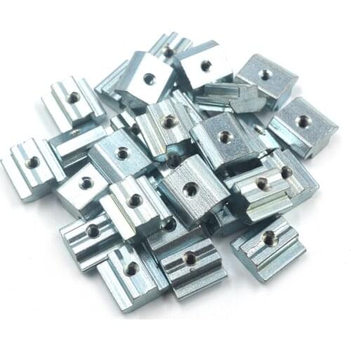European Standard 45 Series Aluminum Slot Carbon Steel Half Round Roll In Sliding T Slot Nut with M4 Thread Pack of 30