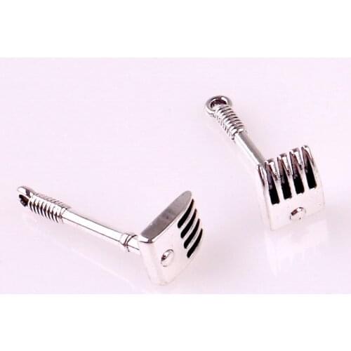 40pcs/lot Handmade Antique Silver Plated Rake DIY Accessories Pendant Nail Harrow For Jewelry Making 24054