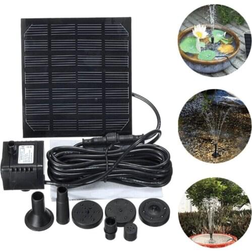 HONGYI Solar Garden Fountain Pump Solar Garden Fountains Waterfalls Power Solar Fountain Powered Water Pump Birdbath Fountain