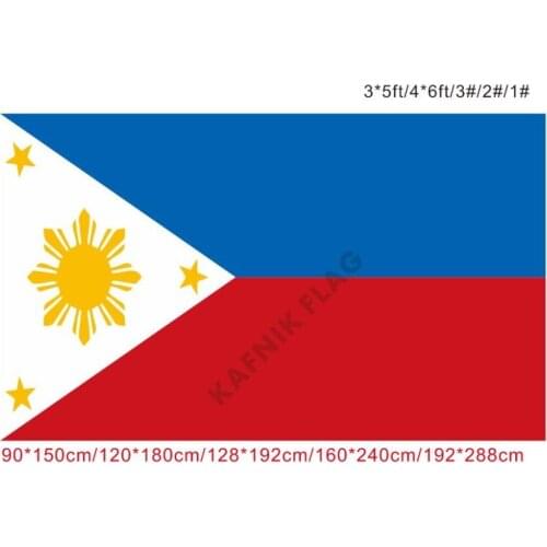 KAFNIK,free shipping 90x150cm/128*192cm/160*240cm/192*288cm big flags Philippines National Flag for Indoor Outdoor Decorative