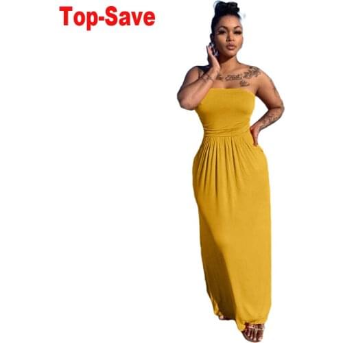 Vacation Cocktail Strapless Dress Woman Party Long Sexy Slim Lady Fashion Vintage Backless Club Wear Loose Solid Bodycon Dresses