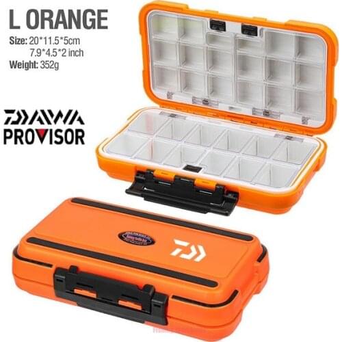New Waterproof DAIWA Fishing Tackle Box Double-Sided Opening and Closing Bait Box Multifunctional Hook and Bait Accessory Box