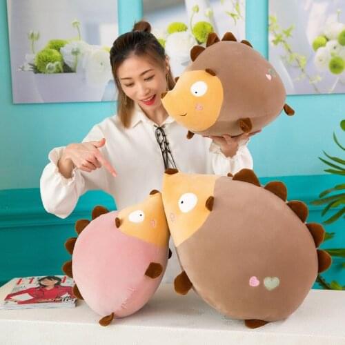 Creative Cartoon Hedgehog Plush Toy Cartoon Doll Pillow Down Cotton Soft Body Hedgehog Pillow Sofa Decoration Childrens Gifts
