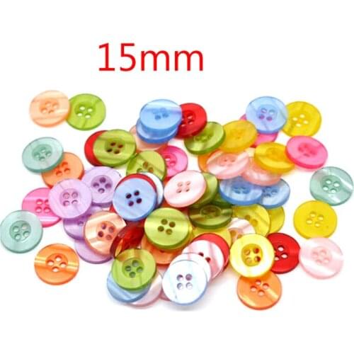 LF 100Pcs Mixed Round Resin Sewing Buttons For Cloth Flatback Cabochon Scrapbooking Crafts Knopf Bouton Decor Diy Accessories