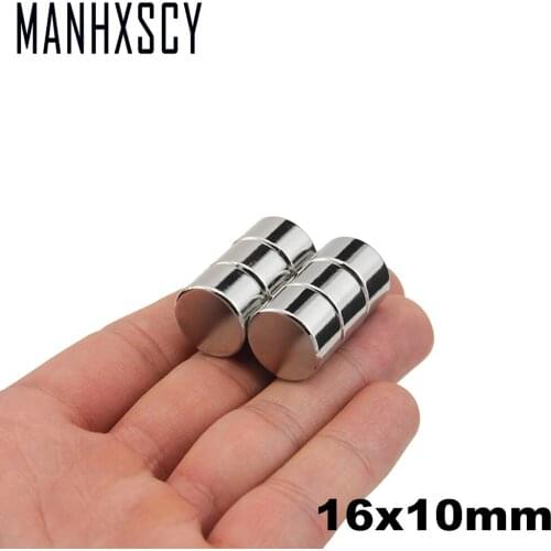 1pcs Neodymium N35 Dia 16mm X 10mm Strong Magnets Tiny Disc NdFeB Rare Earth For Crafts Models Fridge Sticking magnet 16x10mm