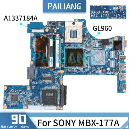 PAILIANG Laptop motherboard For SONY MBX-177A Mainboard A1337184A GL960 DDR2 TESTED