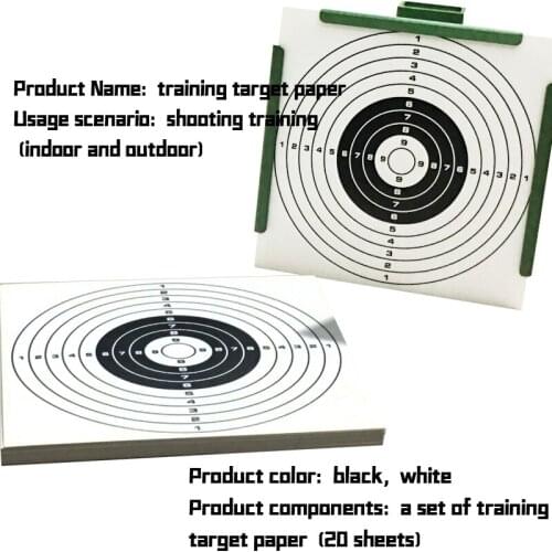 A pack of 20 paper bow and arrow targets with composite archery support archery equipment