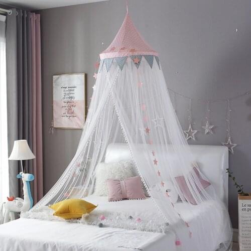 New Sweet Baldachin Decoration Girls Bedroom Accessories Mosquito Net Bed Curtain Canopy Around Crib Netting Bed Tent