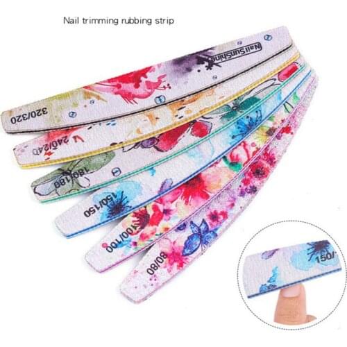 6pcs/lot Sandpaper Nail File for gel nailsl Manicure Buffer Pedicure Double-sided set de Tools Nail Gel Polish Files