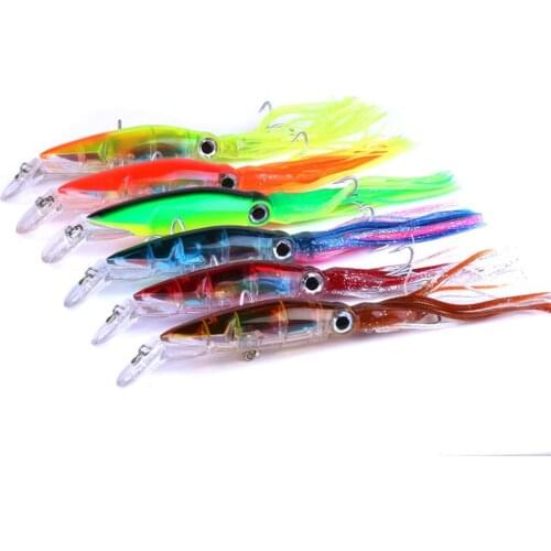 Outdoor Plastic Fishing Lure Big Octopus Sea Fishing Bait Lifelike Swimbait Octopus Bait With Treble Fishing Hooks Accessories