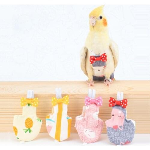 Bird Parrot Diaper Cockatiel Pigeons Medium Large Pet Birds Flight Suit Clothes Pet Birds Feces Pocket