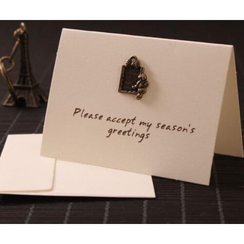 Festival supplies mini greeting cards paper postcards vintage for Birthday Wedding Party gift candy box craft DIY favor