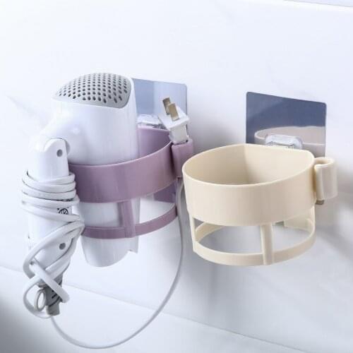 Punch-Free Hair Dryer Rack Bathroom Traceless Hair Dryer Rack Shelf Wall Shelf Bathroom Accessorie Closet Organizer Hanging Rack