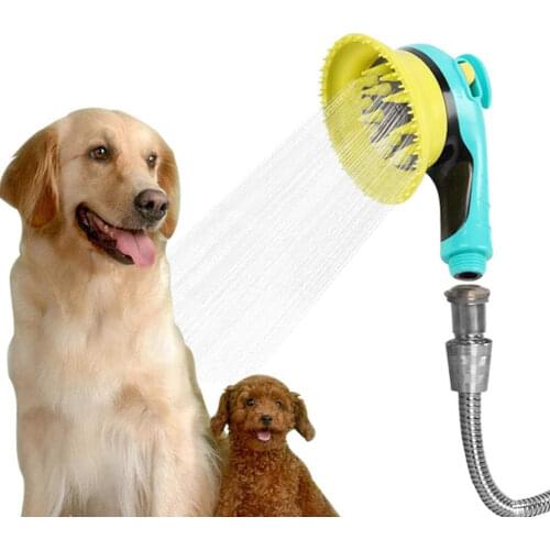 Pet Shower Sprayer Comfortable Massage Grooming Bathing Tool Handheld Dog Cat Faucet Sprayer Pet Supplies for Dogs Cats Washing