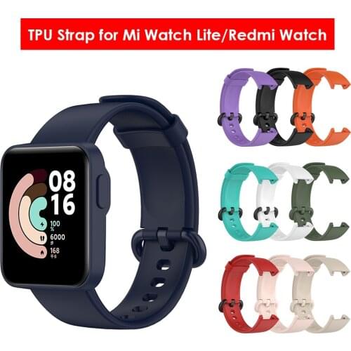 For XiaoMi Mi Watch Lite Strap Replacement TPU Sport Bracelet Wristband For XiaoMi RedMi Watch Smart Watch Belt Wrist Strap