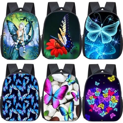 Butterfly 3D Printed Backpack for Kids Kindergarten Schoolbag Children Rucksack Boys Girl Animal Butterfly School Bags Baby Bags