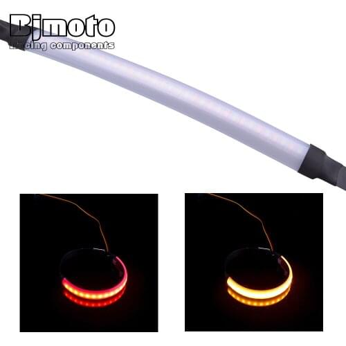 Universal Motorcycle LED lightbar 45-70mm Front Fork Turn Signal Motorcycle Indicator light bar suitable for most bicycles
