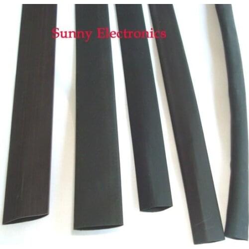 5 Size Heatshrink Heat Shrink Tube Black Insulation Sleeves Wire Wrap Cable Kit 6mm 7mm 8mm 10mm 12mm