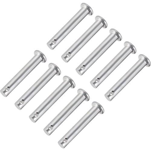 Uxcell Single Hole Clevis Pins,6mm x 35mm Flat Head Zinc-Plating Steel 10 Pcs
