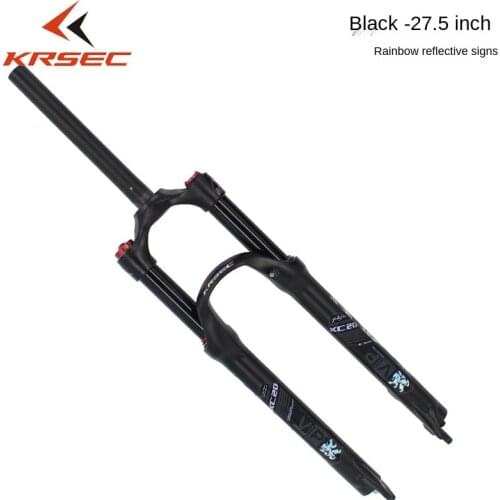 Mountain bike air fork 26 inch 27.5 inch 29 inch KRSEC bicycle front fork shoulder control lock black inner tube