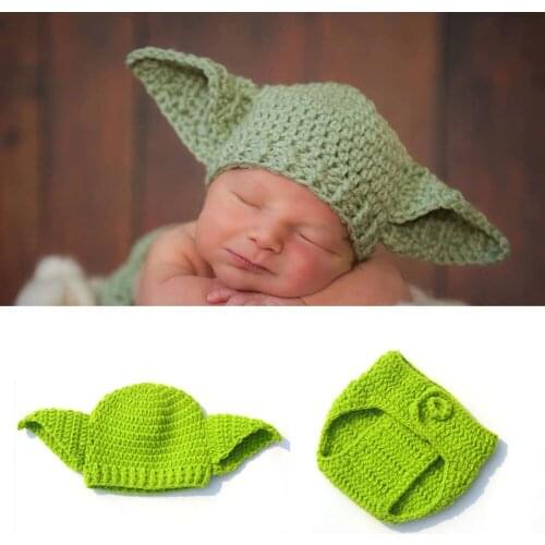 Crochet Baby Beanie Diaper Clothes Set Unique Baby Shower Gift Knitted Costume for Baby Boy Newborn Photoshoot Baby Outfit