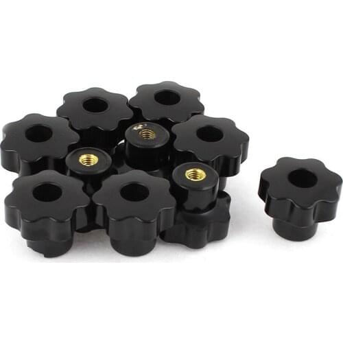 Top quality 10 Pcs 32mm Dia M6 Thread Screw On Type Star Head Clamping Knob Grip