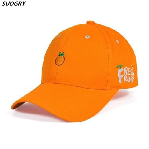 High Quality Cotton Fruit Embroidery Snapback Cap Avocado Banana Grape Peach Baseball Cap For Men Women Hip Hop Dad Hat Gifts