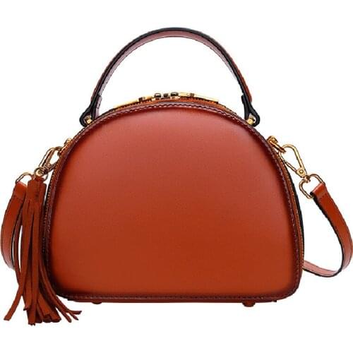 2021 Genuine Leather Bags For Women Ladies Handbags and Purses Fashion Rivet Shoulder Crossbody Bag High Quality Tote Bags