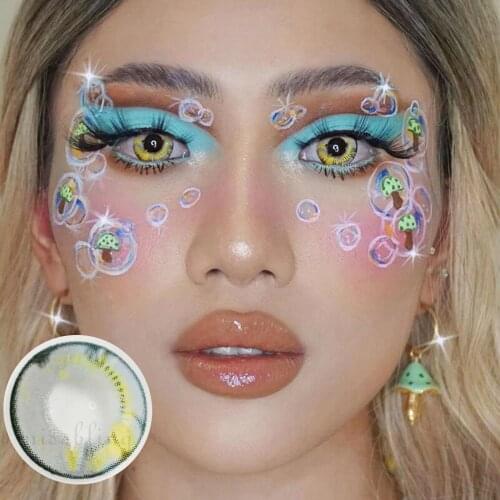 1 Pair Colored Contact Lenses Soft Comfortable Cosmetic Contact Lenses for Cosplay & Party Eyewear Makeup 1 Year Use