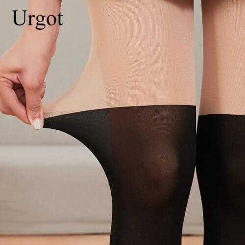 Urgot 1 Pair Women Stockings Upper Skin Lower Black Stitching Leggings Spring Autumn High Tube One-piece Trousers Sock Wholesale