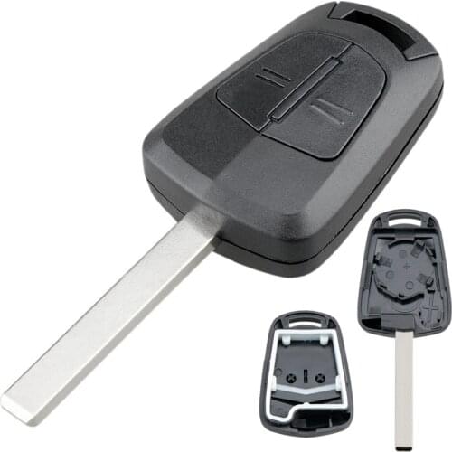 2 Buttons Plastic Durable Replacement Car Remote Key Shell Case with Blade fit for Opel Vauxhall Astra H Corsa D Zafira-B