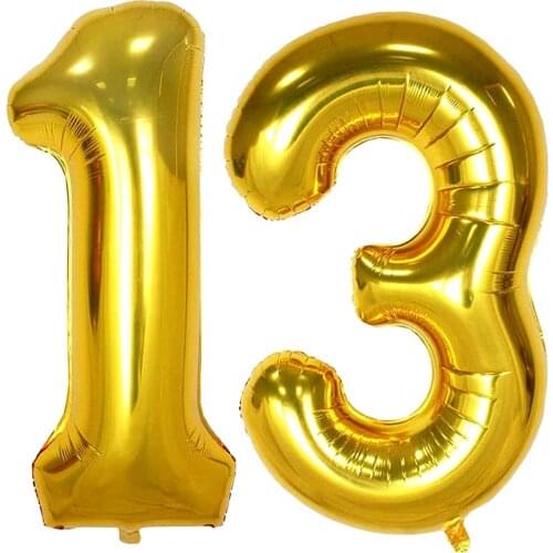 2pcs/lot 32 Inch Jumbo Silver Foil Mylar Number Balloons for Boy Girl Birthday Party Decorations Anniversary Party Supplies