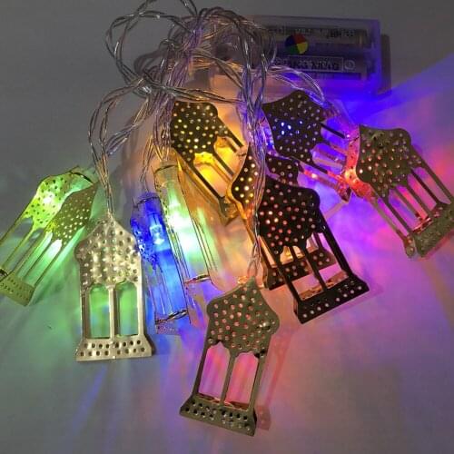 20 LED Islamic EID Ramadan Festival String LED Light Decoration Star Moon Outdoor String Lights Christmas Home Lamp