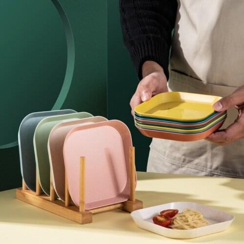 3PCS Small Dish Plate Wheat Straw Restaurant Dining Table Steak Sauce Pastry Dish Trash Tray Snacks Nuts Desserts Bowl