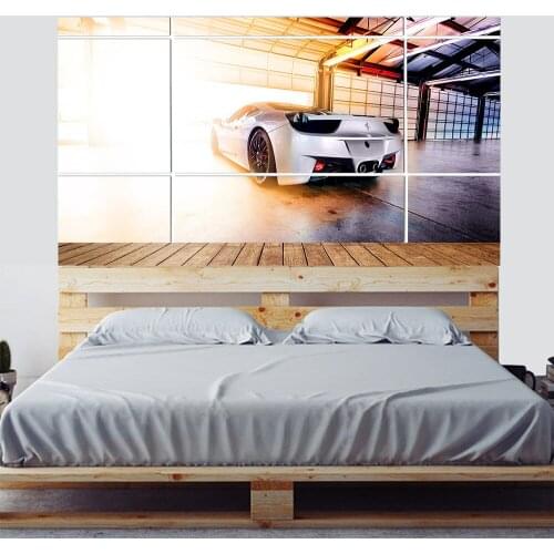 3d Windowsill Landscape Super Car Bedside Stickers Creative Wall Stickers Personality Home Decoration Wallpaper Mural