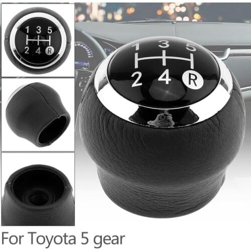 5 Speed ABS Plastic + PU Manual Transmission Gear Shift Handball Knob Fit for Toyota / Corolla 1.8MT 2007-2013 5 Gear Models