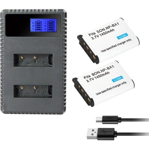 Battery NP-BX1 1450mAh For SONY DSC-RX100 RX1 HDR-AS15 AS10 HX300 WX300 BC-CSXB Camera NPBX1 Charger