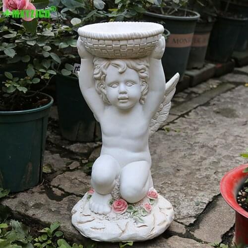 Angel Resin Ornaments Garden Simulation Character Sculpture Crafts Outdoor Girl Wings Micro Landscape Decorations