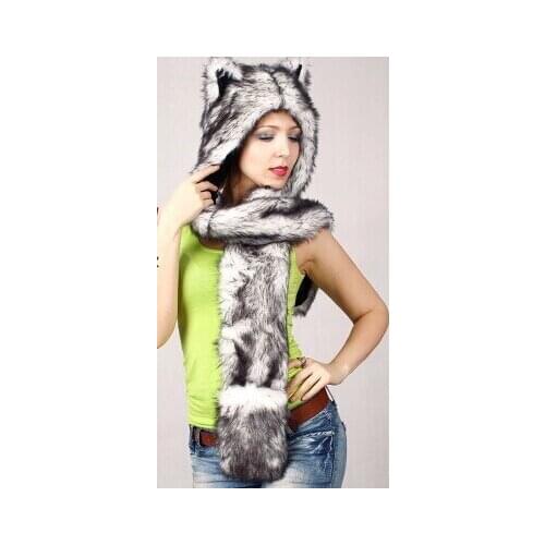 Free shipping Ear hat Husky animal hat Autumn and winter cap Men and women