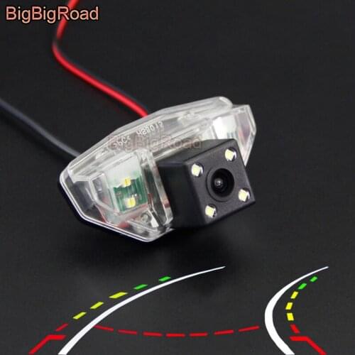 BigBigRoad Car Intelligent Dynamic Track Rear View Reversing Camera For Honda New Fit Hatchback 2008-2011 CRV CR-V 2007- 2011