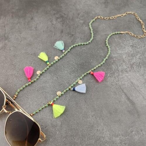 Chic Fashion Reading Glasses Chain for Women Metal Sunglasses Cords Casual Love Beaded Eyeglass chain for glasses women