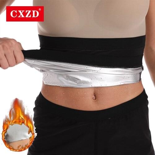 CXZD Women Waist Trainer Tummy Hot Thermo Sweat belt Fitness Workout Shapewear Corset Gym Fat Burn ion coating Thermo belt
