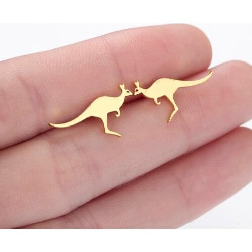 Chandler Hot 316L Stainless Steel Animal Earrings For Children Kids Mouse Jewelry Cute Lovely Animal Black Rose Color Bronics