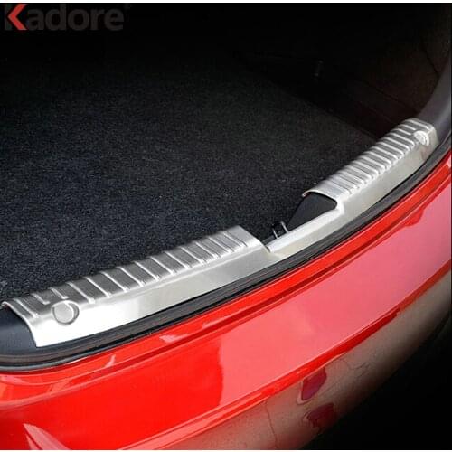 For Mazda 6 Atenza 2014 2015 2016 2017 Stainless Steel Inner Rear Bumper Trim Pad Protector Tail Trunk Scuff Plate Cover