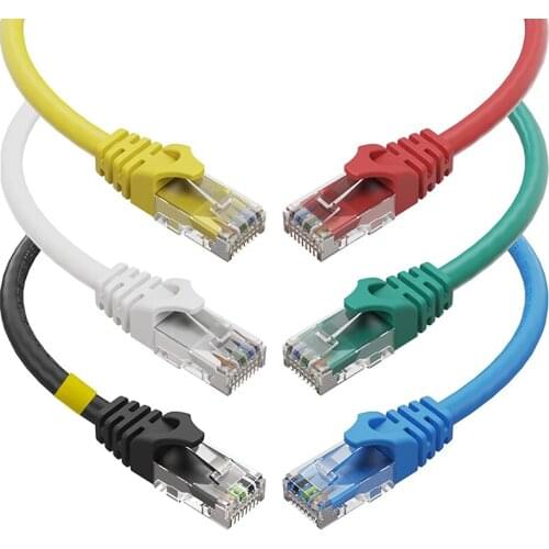 Cat6 Ethernet Cable, 10 Feet (6 Pack) LAN, Utp Cat 6, RJ45, Network Cord, Patch, Internet Cable - 10 Ft