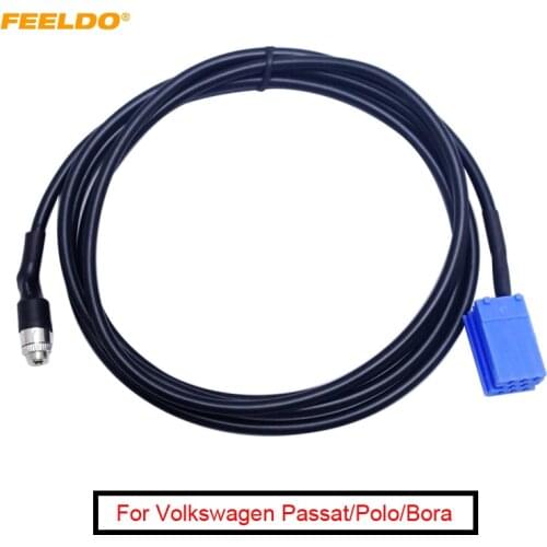 FEELDO 5Pcs Aux Cable Adapter Female 3.5MM Jack Radio Blaupunkt CD Player Cable For Volkswagen Passat Polo Bora For AUDI #FD2858