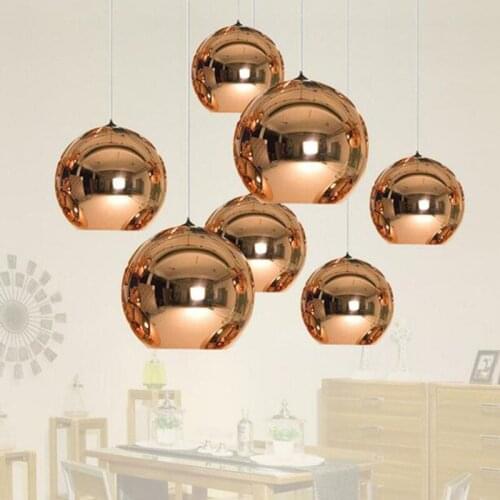 Nordic Loft Art Electroplated Glass Chandeliers Modern Restaurant Living Room Hanging Lights Coffee Shop Led Lamps